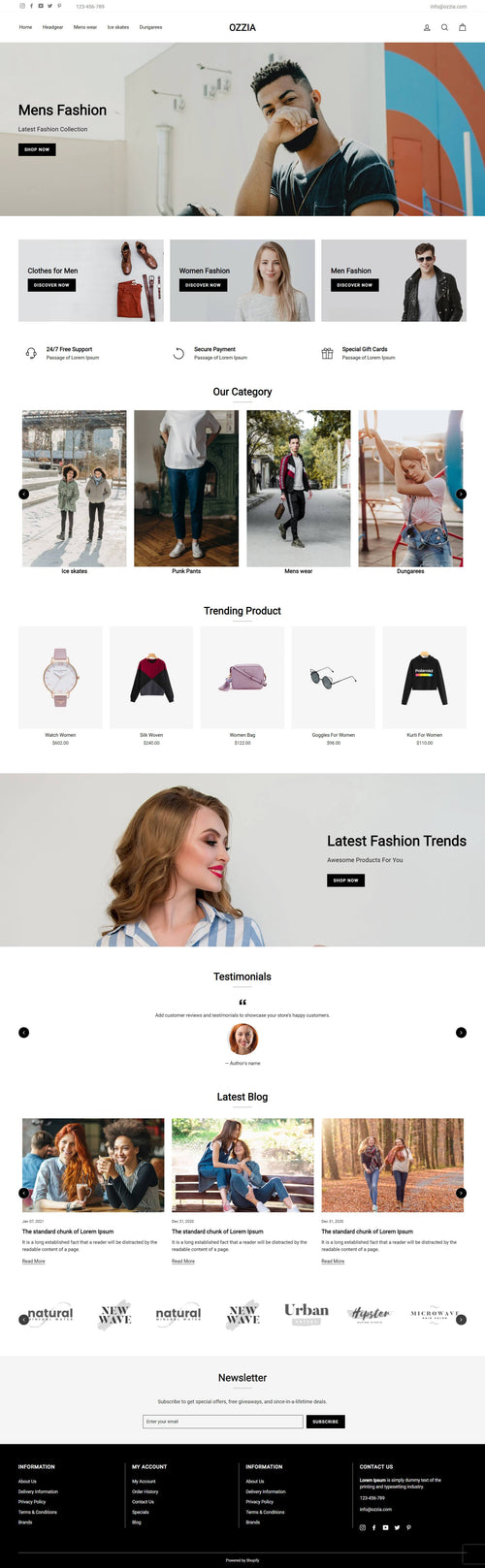 Ozzia Shopify Theme - gagantesting